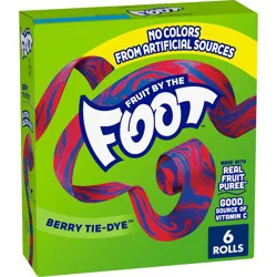 Fruit by the Foot Tie Dye Fruit Snacks - 6ct: Gluten-Free, No Artificial Sweeteners
