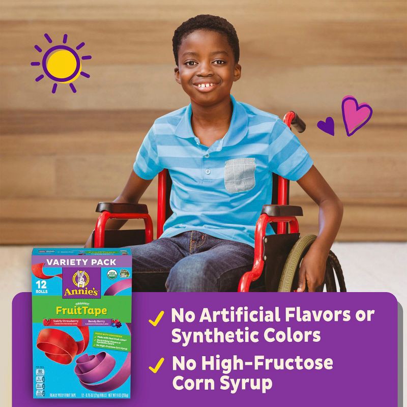 slide 5 of 8, Annie's Organic Fruit Tape Variety Pack Fruit Snacks - 9oz/12ct, 12 ct; 9 oz