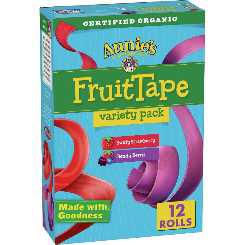 slide 1 of 7, Annie's Fruit Tape Variety Pack Fruit Snacks – 12ct, 12 ct