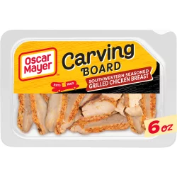 Oscar Mayer Carving Board Southwestern Seasoned Grilled Chicken Breast Strips Lunch Meat Tray