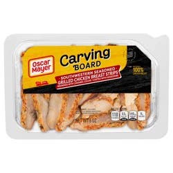 Oscar Mayer Carving Board Southwestern Seasoned Grilled Chicken Breast Strips Lunch Meat, 6 oz. Tray