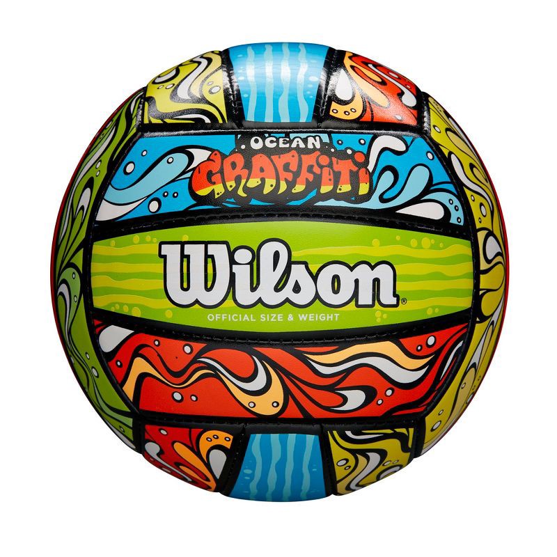 slide 1 of 3, Wilson Volleyball - Graffiti Ocean, 1 ct