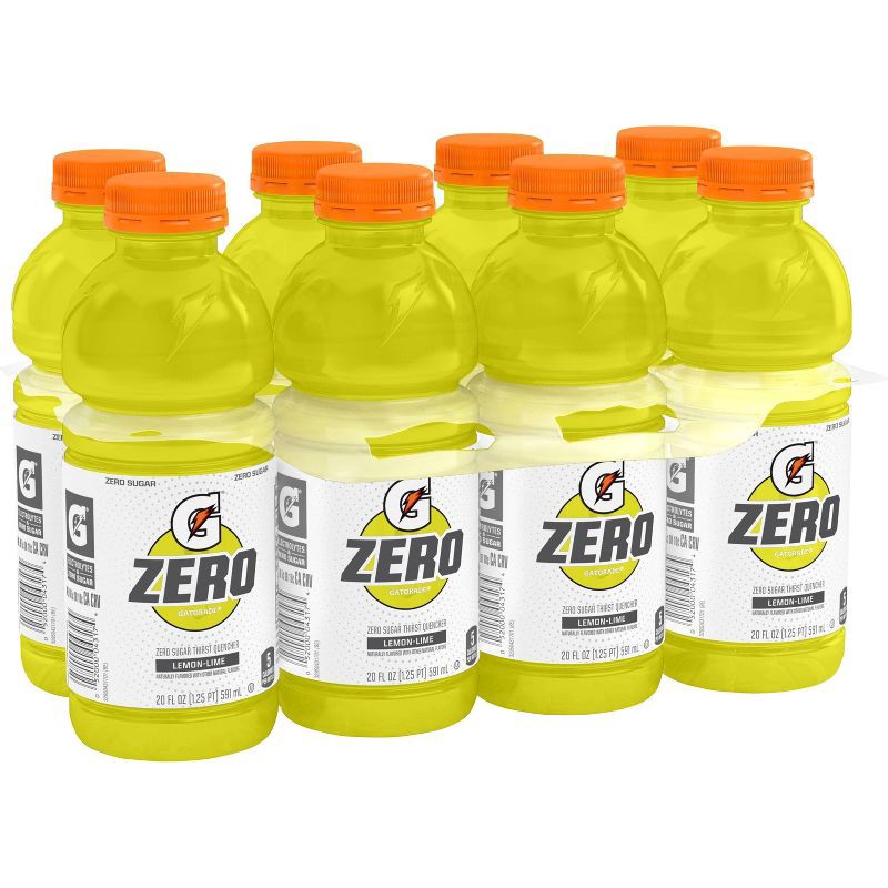 slide 2 of 5, Gatorade G Zero Lemon Lime Sports Drink - 8pk/20 fl oz Bottles, 8 ct; 20 fl oz