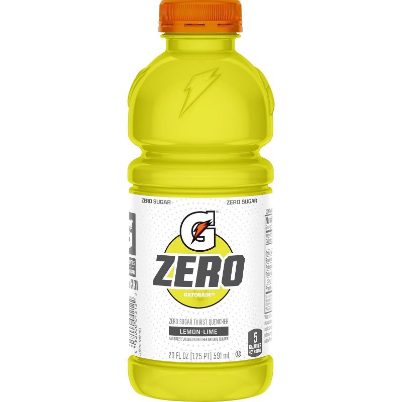 slide 3 of 5, Gatorade G Zero Lemon Lime Sports Drink - 8pk/20 fl oz Bottles, 8 ct; 20 fl oz