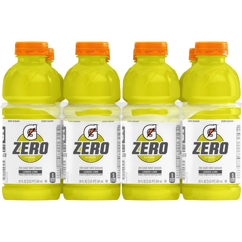 Gatorade G Zero Lemon Lime Sports Drink - 8pk/20 fl oz Bottles 8 ct; 20 ...