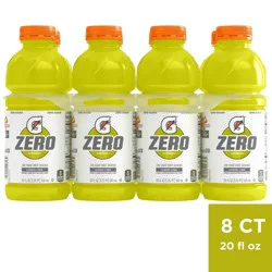 Gatorade G Zero Lemon Lime Sports Drink - 8pk/20 fl oz Bottles