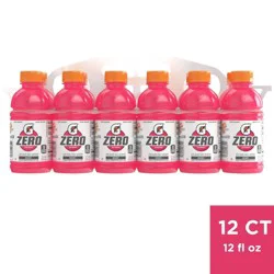 Gatorade G Zero Berry Sports Drink - 12pk/12 fl oz Bottles