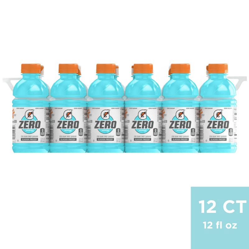 slide 1 of 3, Gatorade G Zero Glacier Freeze Sports Drink - 12pk/12 fl oz Bottles, 12 ct; 12 fl oz