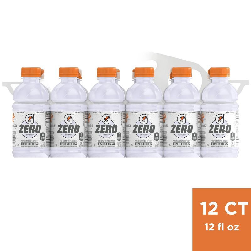 slide 1 of 4, Gatorade G Zero Glacier Cherry Sports Drink - 12pk/12 fl oz Bottles, 12 ct; 12 fl oz