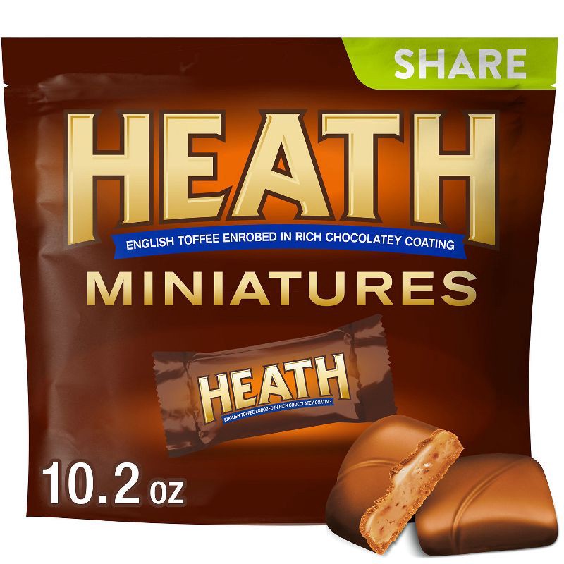 slide 1 of 7, Heath Miniatures Chocolate Candy - 10.2oz, 10.2 oz