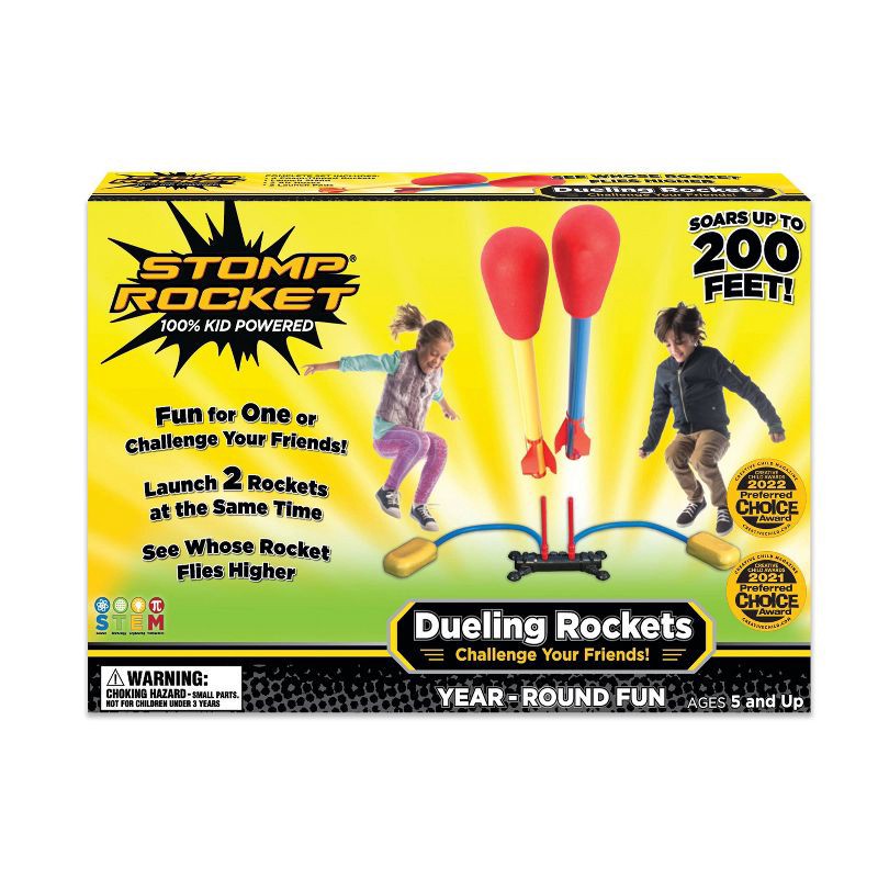 slide 4 of 4, Stomp Rocket Dueling High-Flying Toy Rocket Double Launch Set, 1 ct