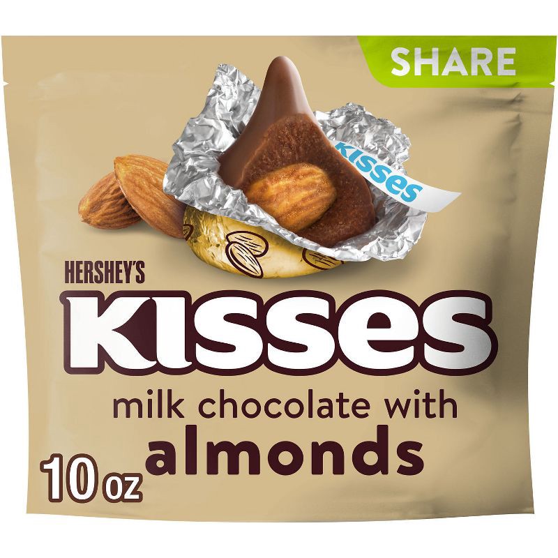 slide 1 of 7, Hershey's Kisses Almond Chocolate Candy - 10oz, 10 oz