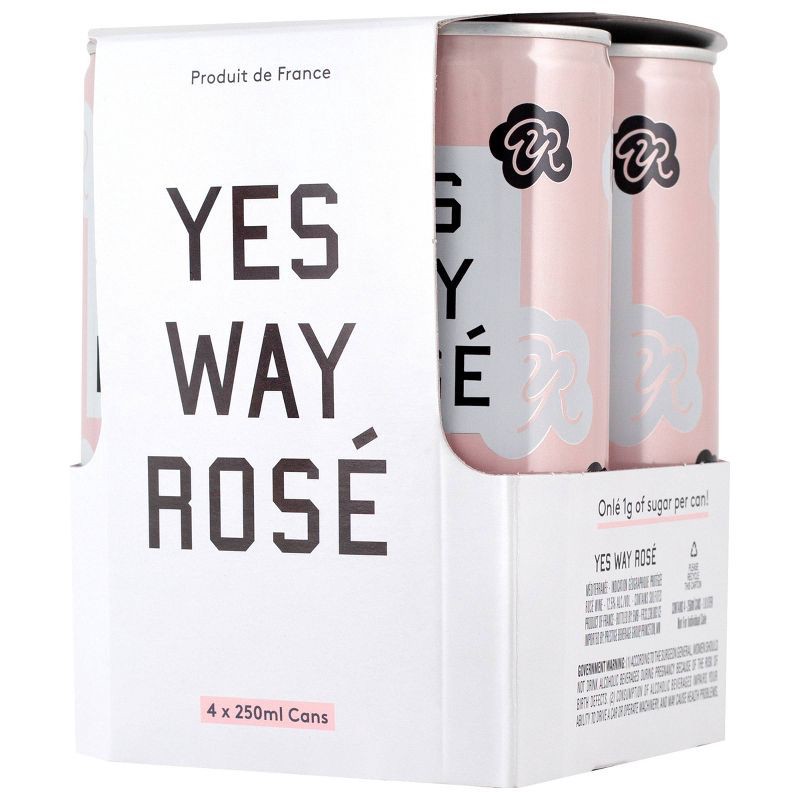 slide 12 of 13, Yes Way Rosé Wine - 4pk/250ml Cans, 4 ct; 250 ml