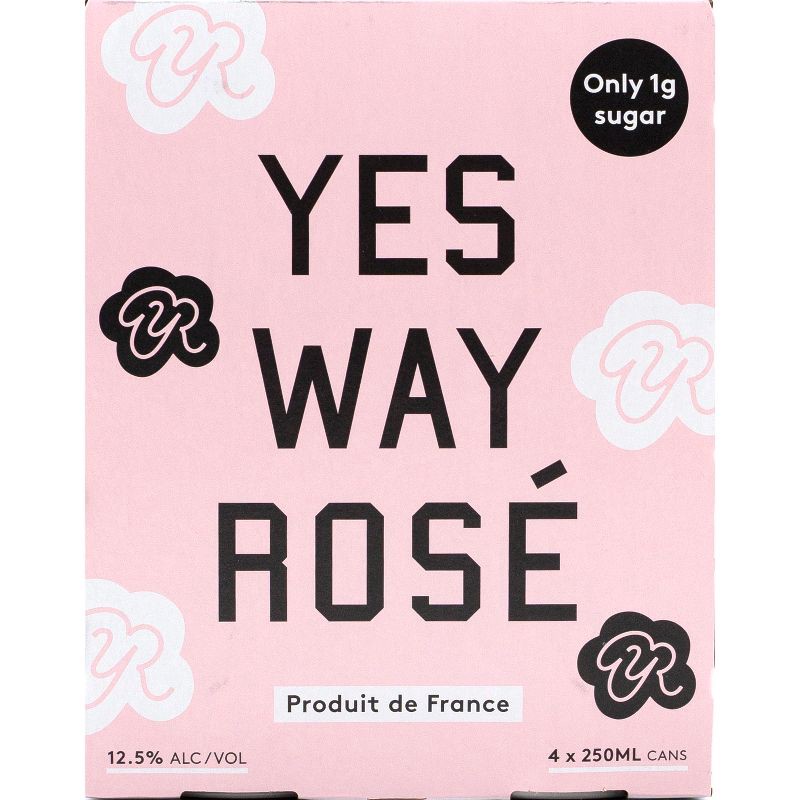 slide 1 of 13, Yes Way Rosé Wine - 4pk/250ml Cans, 4 ct; 250 ml