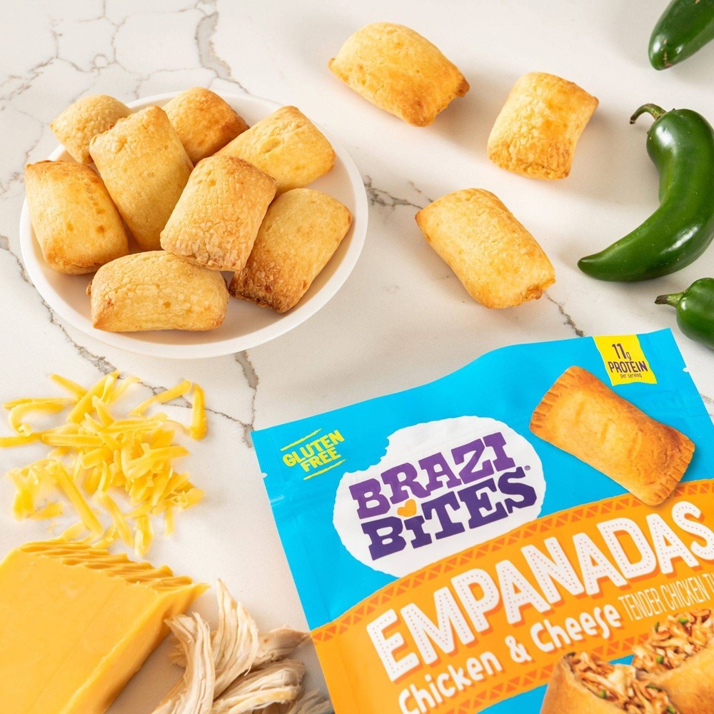 slide 3 of 5, Brazi Bites Gluten Free Frozen Chicken & Cheese Empanadas, 10 oz