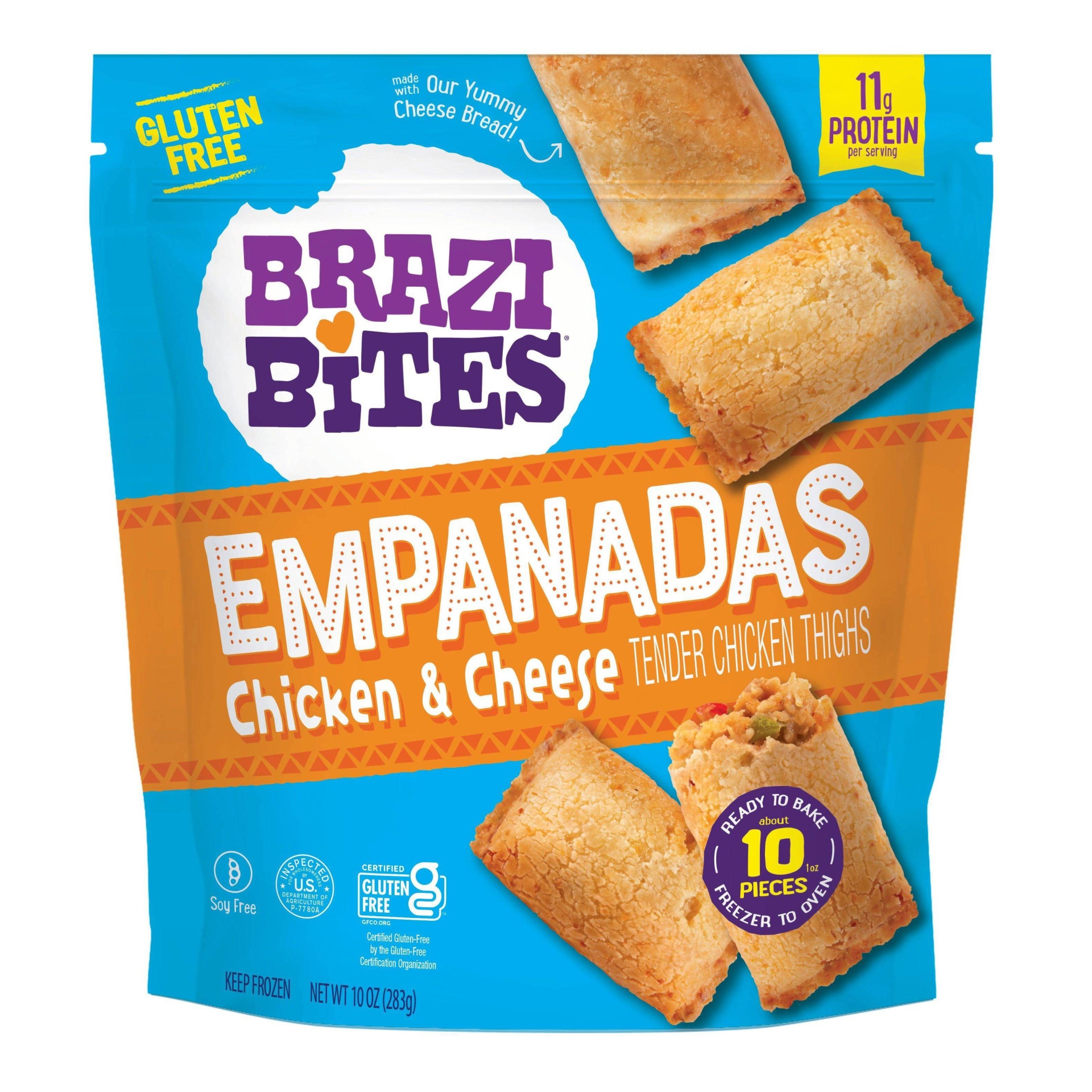 slide 1 of 5, Brazi Bites Gluten Free Frozen Chicken & Cheese Empanadas, 10 oz