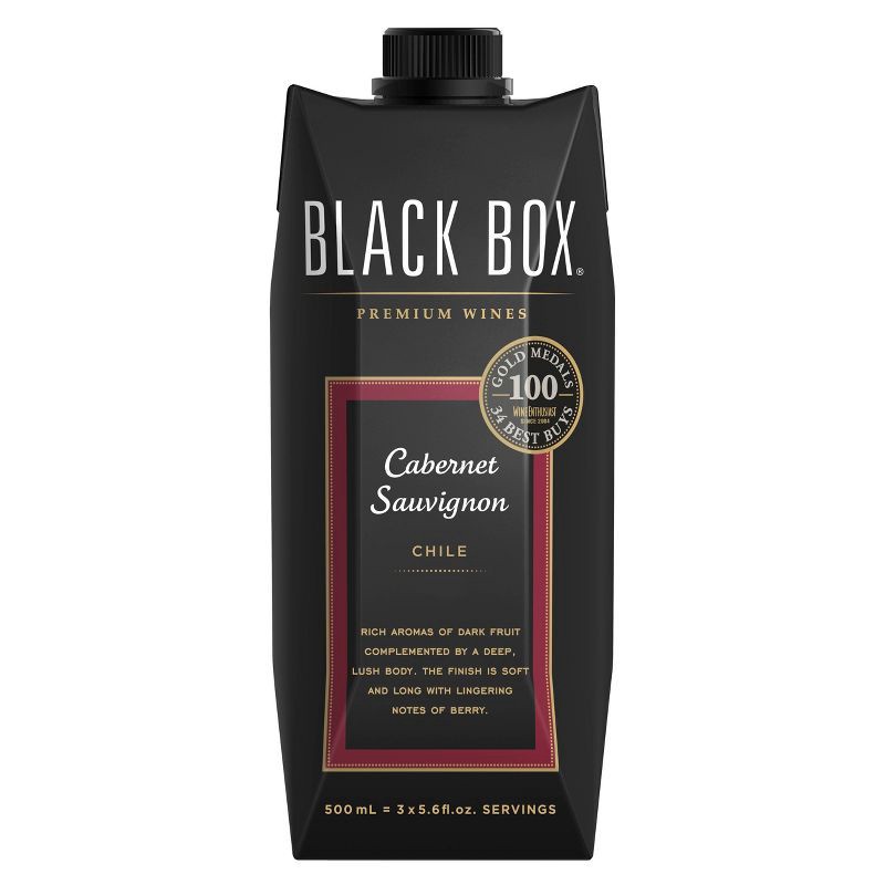slide 1 of 8, Black Box Cabernet Sauvignon Red Wine - 500ml Tetra Box, 500 ml