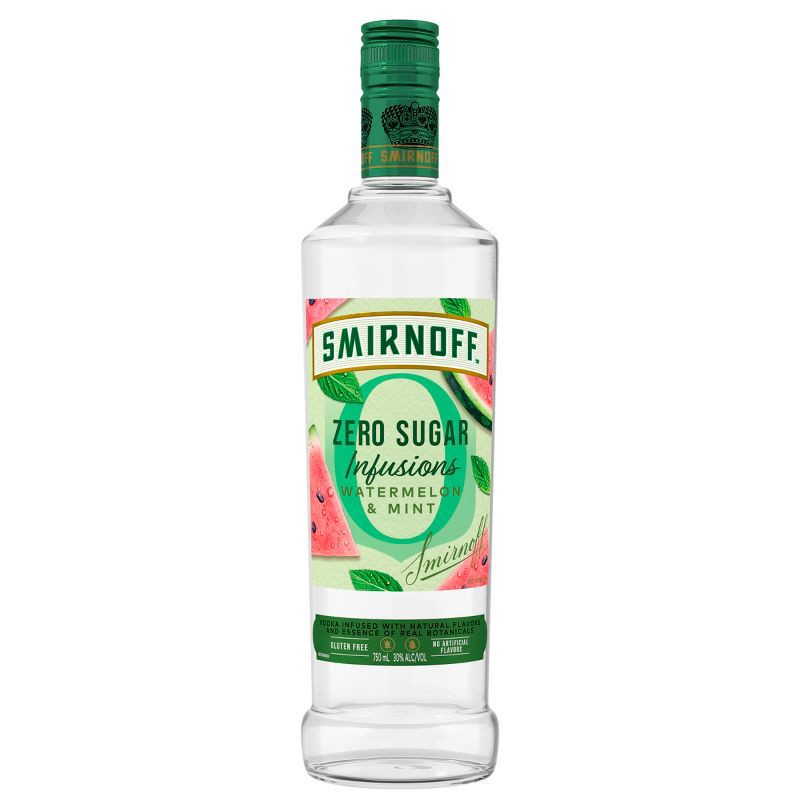 slide 1 of 7, Smirnoff Zero Sugar Infusions Watermelon Mint Vodka - 750ml Bottle, 750 ml