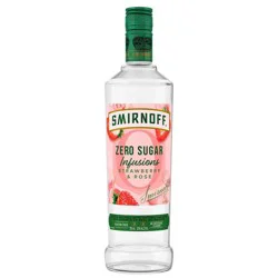 Smirnoff Zero Sugar Infusions Strawberry Rose Vodka - 750ml Bottle
