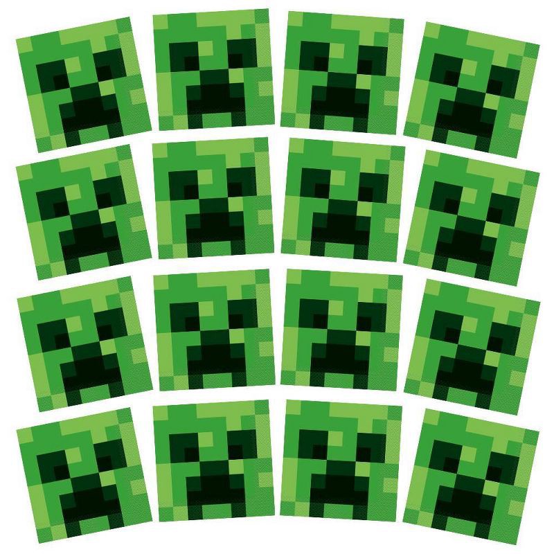 slide 3 of 4, Minecraft 16ct Party Paper Napkins, 16 ct