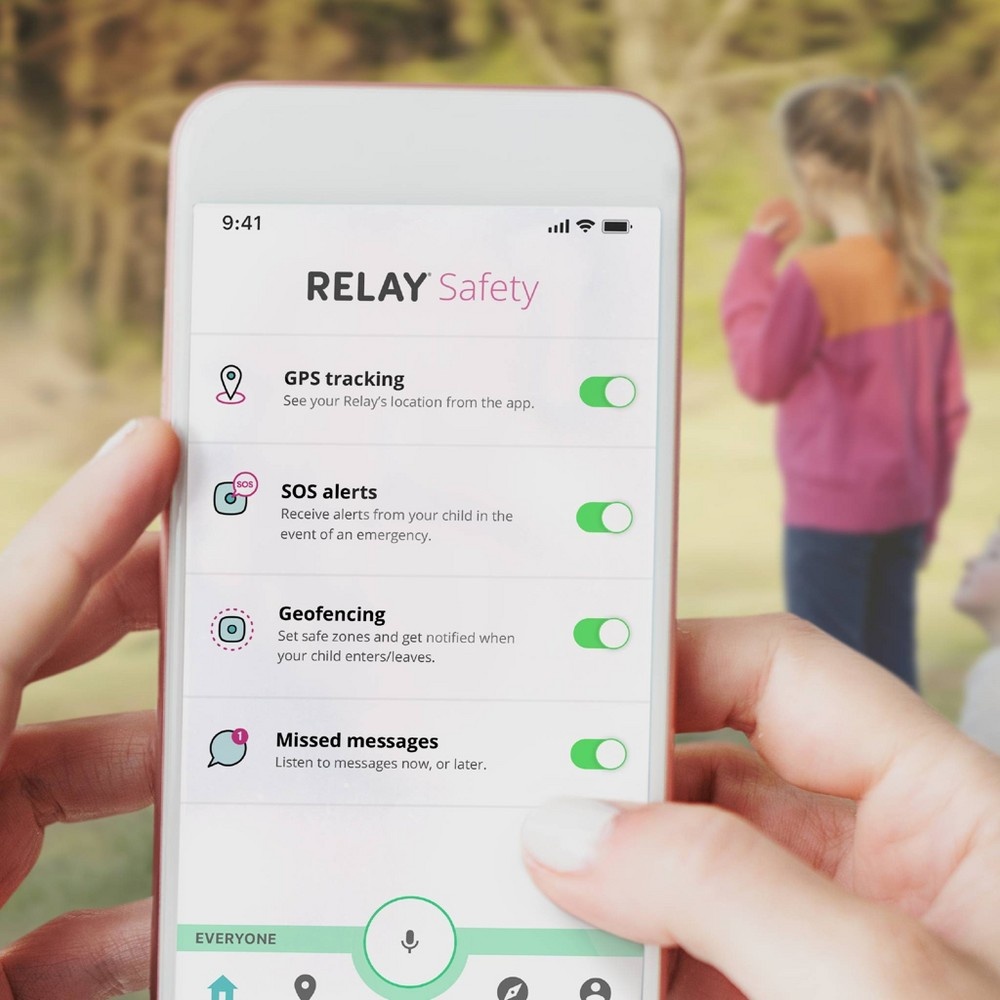 slide 3 of 12, Relay Screenless Phone/Walkie Talkie & GPS Tracker - Blueberry, 1 ct