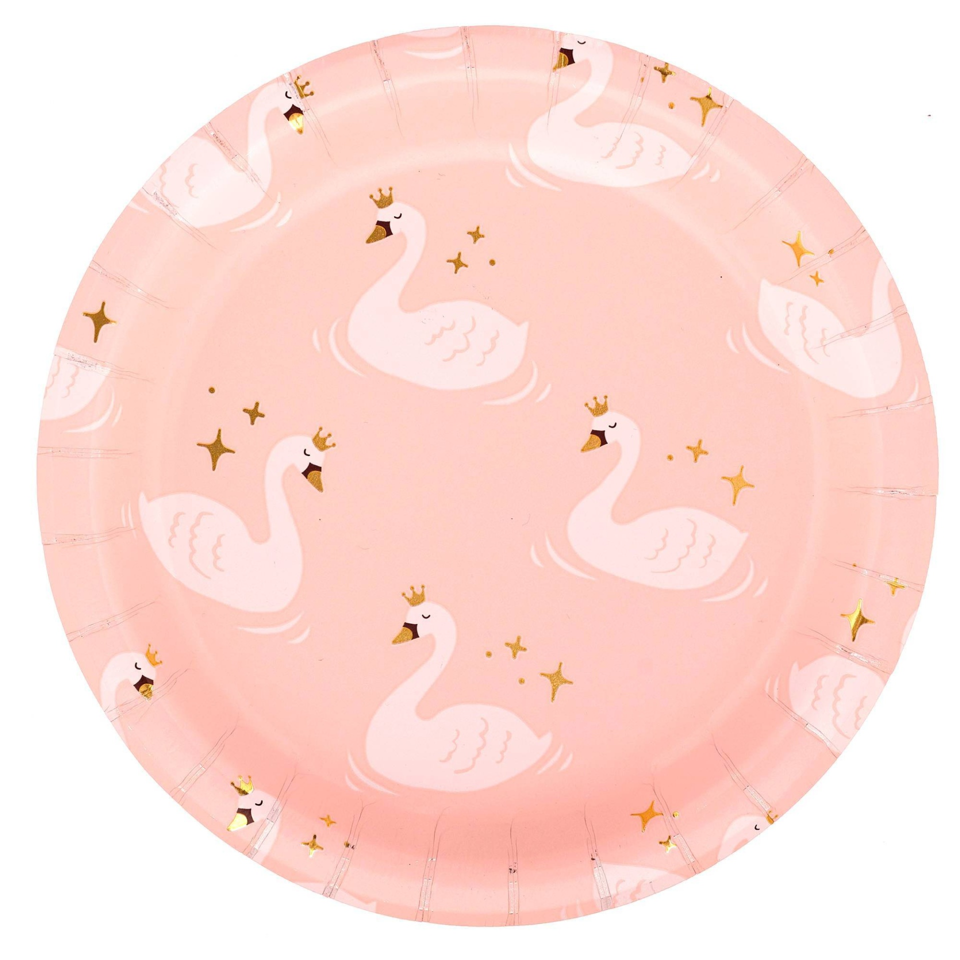 slide 1 of 1, Spritz Swan Princess Dinner Plates, 10 ct