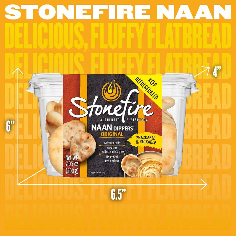 slide 6 of 7, Stonefire Dippers Original Naan - 7.05oz, 7.05 oz