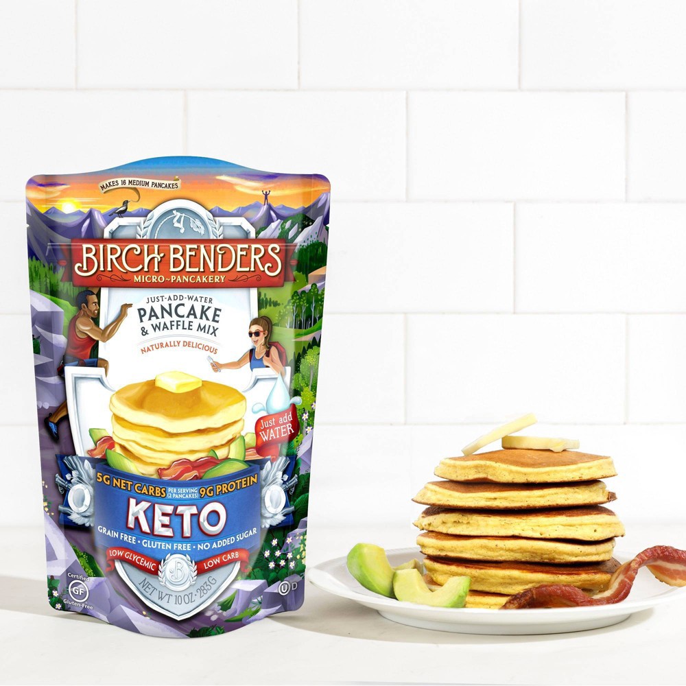 slide 4 of 4, Birch Benders Gluten Free Keto Pancake & Waffle Mix - 10oz, 10 oz