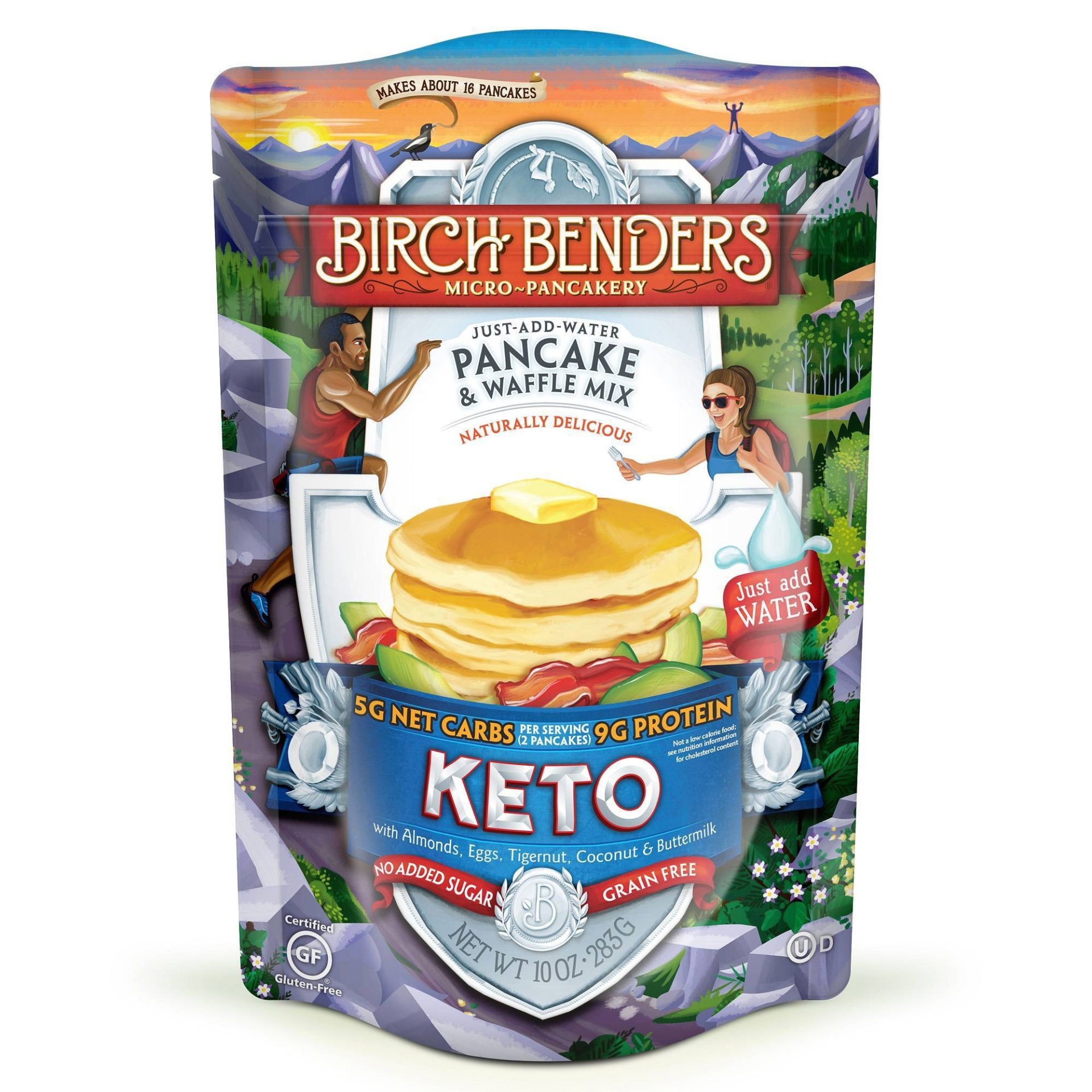 slide 1 of 4, Birch Benders Gluten Free Keto Pancake & Waffle Mix - 10oz, 10 oz