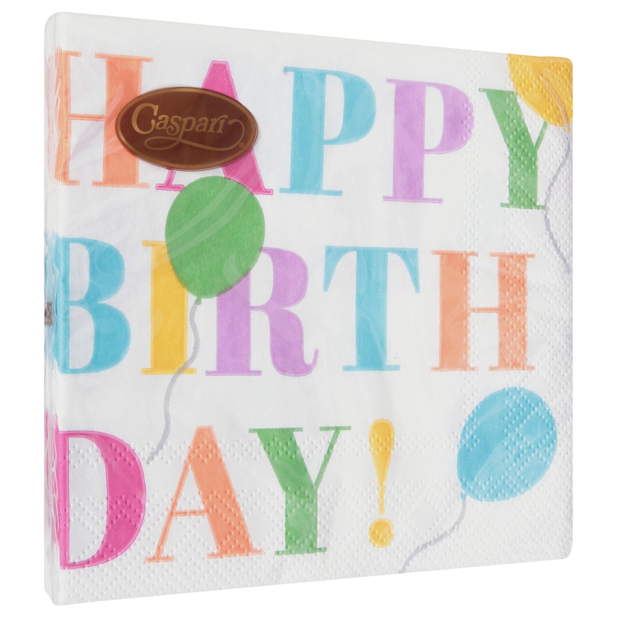 slide 6 of 9, Caspari Triple-Ply White Birthday Surprise Napkins 20 ea, 20 ct