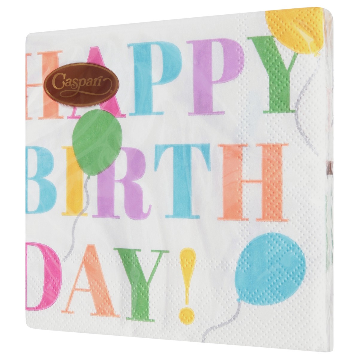 slide 3 of 9, Caspari Triple-Ply White Birthday Surprise Napkins 20 ea, 20 ct