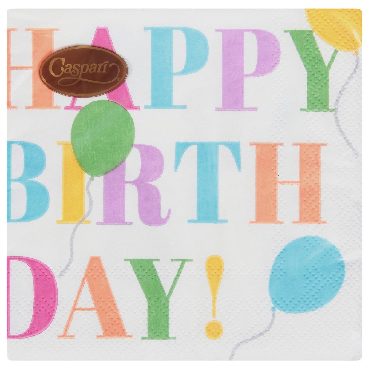 slide 2 of 9, Caspari Triple-Ply White Birthday Surprise Napkins 20 ea, 20 ct