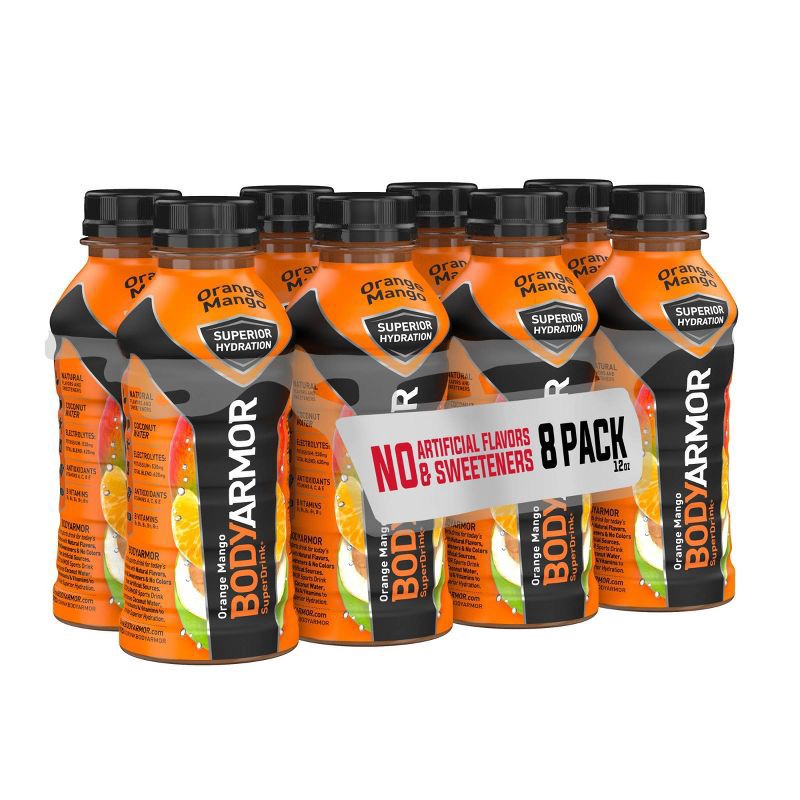 slide 9 of 11, BODYARMOR Orange Mango Sports Drink - 8pk/12 fl oz Bottles, 8 ct; 12 fl oz