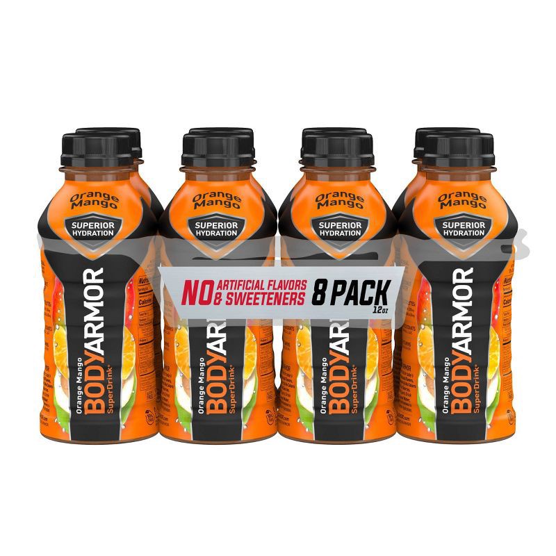 slide 1 of 11, BODYARMOR Orange Mango Sports Drink - 8pk/12 fl oz Bottles, 8 ct; 12 fl oz