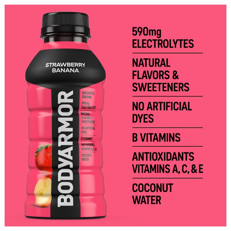 slide 2 of 6, BODYARMOR Strawberry Banana Sports Drink - 8pk/12 fl oz Bottles, 8 ct; 12 fl oz