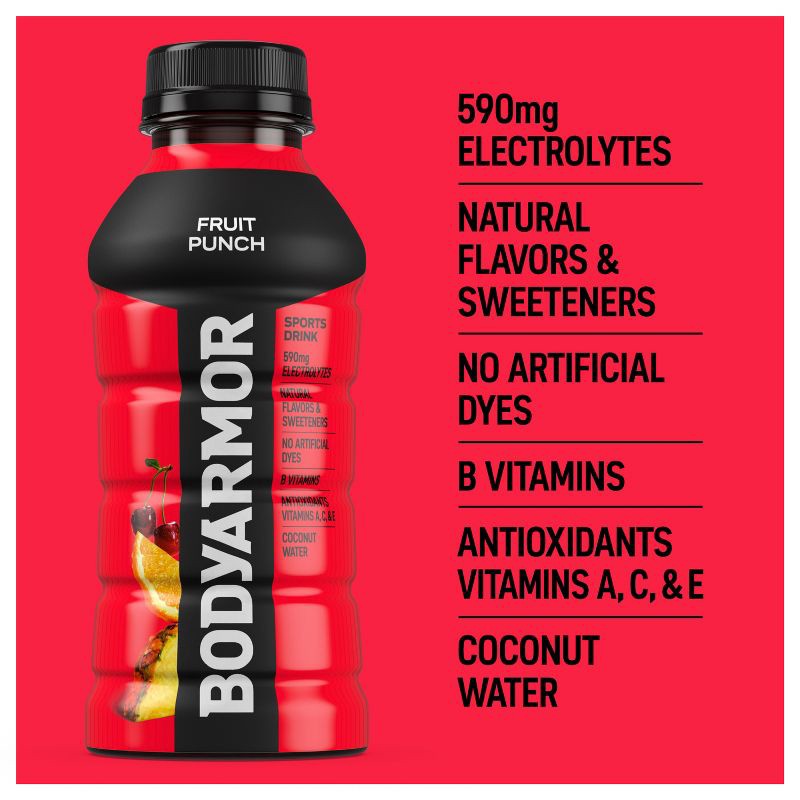 slide 2 of 6, BODYARMOR Fruit Punch Sports Drink - 8pk/12 fl oz Bottles, 8 ct; 12 fl oz