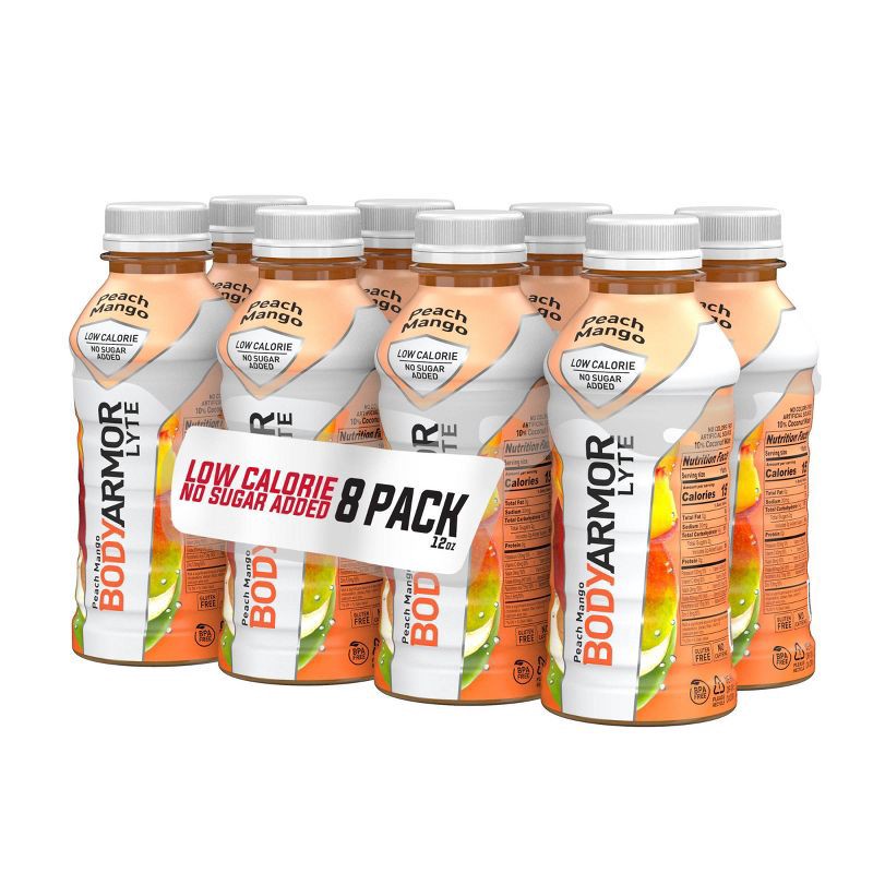 slide 6 of 11, BODYARMOR Peach Mango LYTE Sports Drink - 8pk/12 fl oz Bottles, 8 ct; 12 fl oz