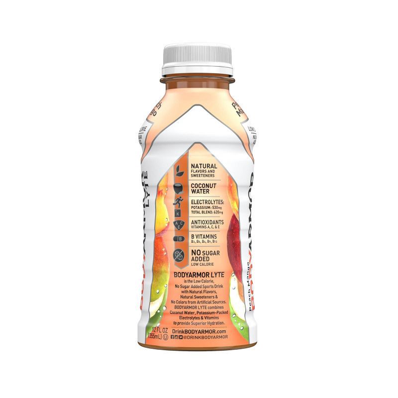 slide 9 of 11, BODYARMOR Peach Mango LYTE Sports Drink - 8pk/12 fl oz Bottles, 8 ct; 12 fl oz