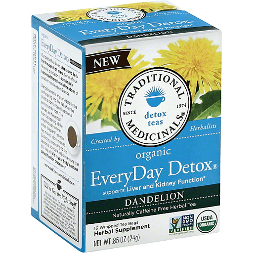 slide 2 of 2, Traditional Medicinals Organic Dandelion Detox Tea, 16 ct