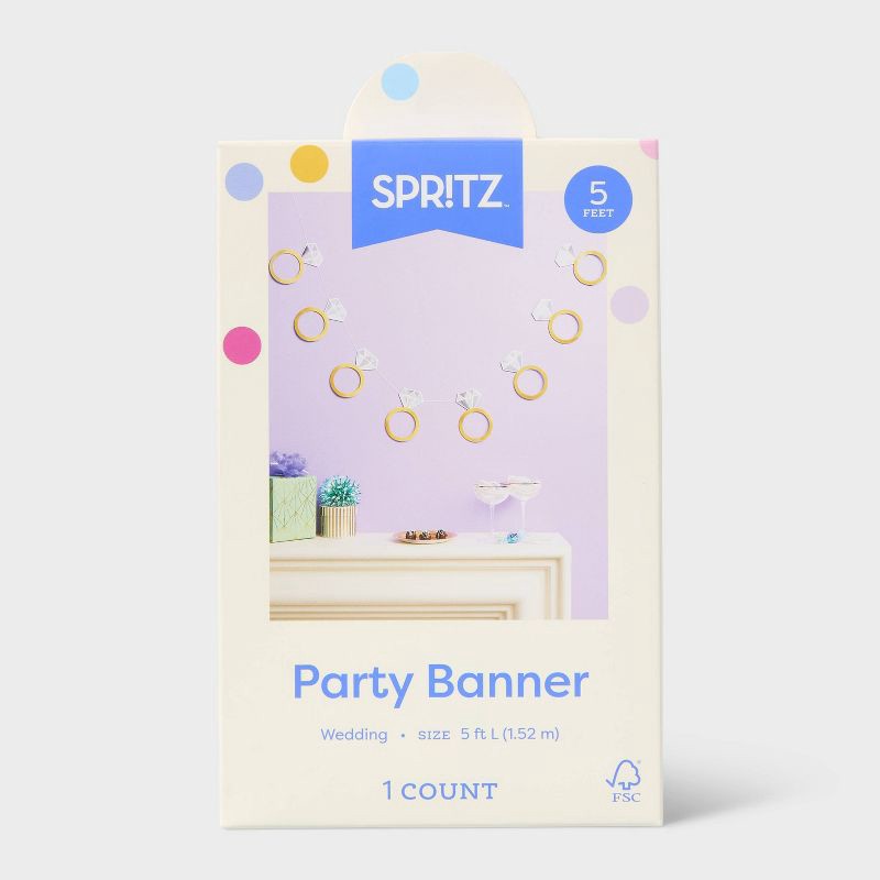 slide 4 of 4, 60" Engagement Ring Banner Gold - Spritz™, 1 ct