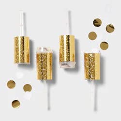 4ct Confetti Party Poppers Gold - Spritz™