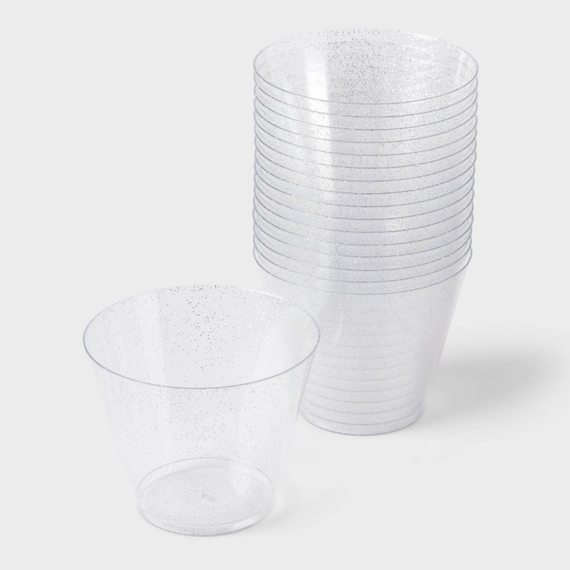 slide 1 of 3, 9oz 20ct Stemless Wine Glasses Silver - Spritz™, 9 oz, 20 ct