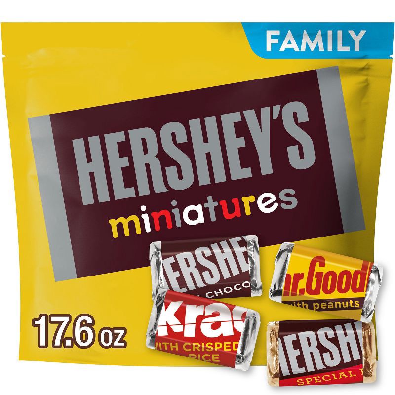 slide 1 of 7, Hershey's Miniatures Assorted Milk and Dark Chocolate Candy Bars - 17.6oz, 17.6 oz