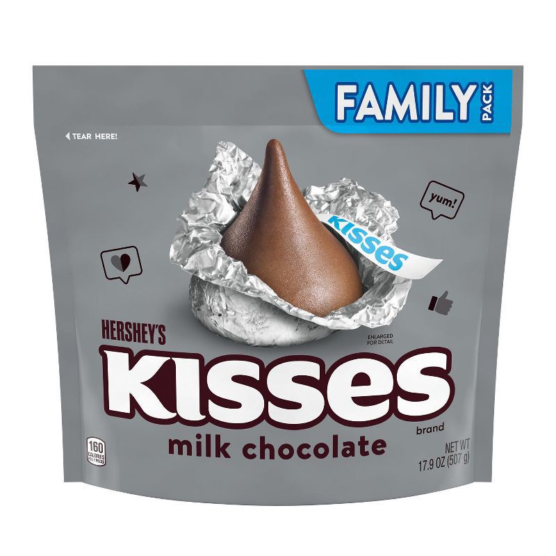 slide 2 of 7, Hershey's Kisses Milk Chocolate Candy - 17.9oz, 17.9 oz