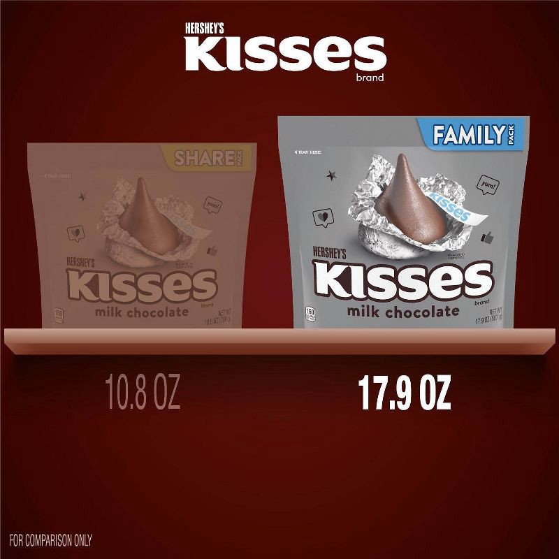 slide 6 of 6, Hershey's Kisses Milk Chocolate Candy - 17.9oz, 17.9 oz