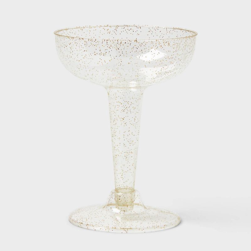 slide 3 of 3, 4.5oz 20ct Coupe Champagne Gold Glitter - Spritz™, 4.5 oz, 20 ct