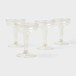 4.5oz 20ct Coupe Champagne Gold Glitter - Spritz™