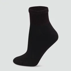 Hanes Women's Extended Size 10pk Ankle Socks - Black 8-12: Cotton Blend, Reinforced Heel & Toe, Machine Washable, Style