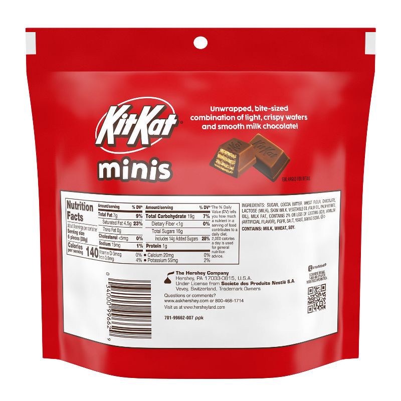 slide 4 of 7, Kit Kat Minis Unwrapped Milk Chocolate Wafer Candy - 7.6oz, 7.6 oz