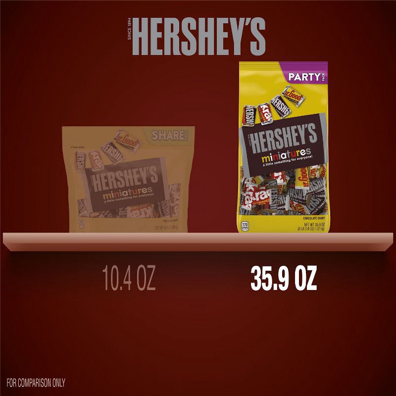 slide 7 of 7, Hershey's Miniatures Assorted Chocolate Candy Bars - 35.9oz, 35.9 oz